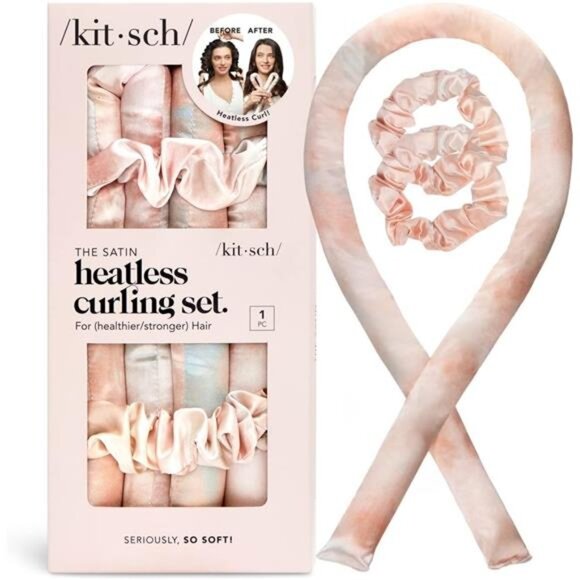 Satin Heatless Curling Set - Overnight Hair Curlers to Sleep